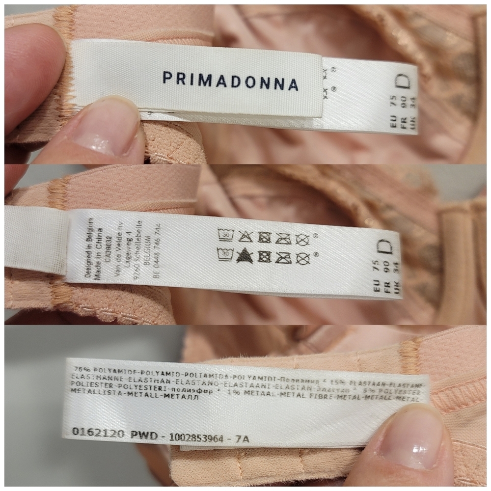Sz 34D US/UK Powder Rose Prima Donna Madison Full Cup Bra - Picture 7 of 8